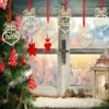 6-piece set of Christmas tree wooden ornaments, hollow-cut with inspirational words (Peace, Faith, Joy, Noel, Love, Hope) – festive wood decor.