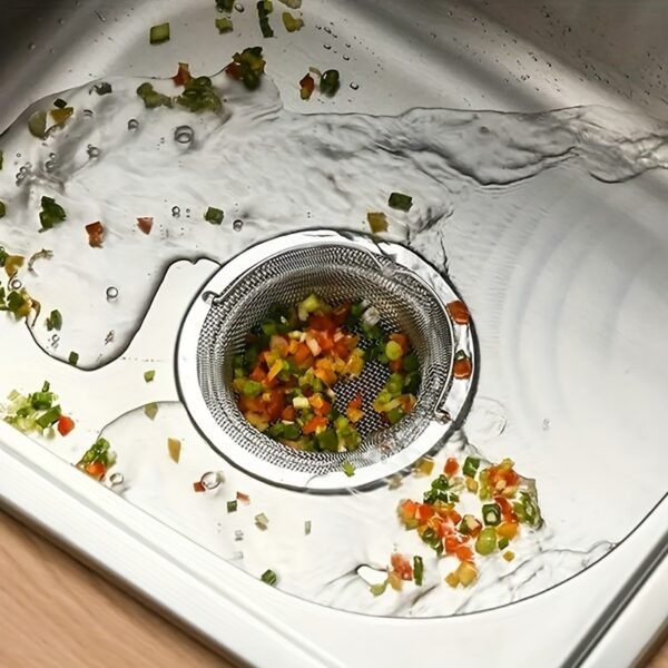 Stainless Steel Kitchen Sink Strainer for preventing clogs and filtering debris in kitchen sinks