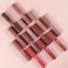 12 colors misty matte lipstick, moisturizing lip gloss with easy-to-apply color rendering, rotating lipstick pen for smooth lip makeup.