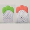 2-Pack of Dot-Patterned Teething Gloves - Silicone Teething Mitts for Babies, Scratch-Resistant Protective Gloves for 0-12 Months