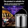 Large capacity stainless steel double-walled ice bucket with lid for champagne, beer, and wine.