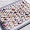 20pcs Trendy Ring Set with Butterfly, Snake, and Heart Patterns - Rhinestone Inlaid Vintage Jewelry