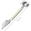 Stainless steel watermelon baller and carving knife, designed for effortlessly scooping and carving watermelon.