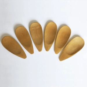 6pcs mini bamboo spoons, creative small tea spoons, perfect for tea ceremonies, desserts, and ice cream.