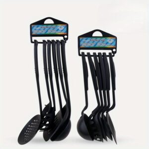 6pcs Nylon Kitchen Utensils Set for cooking, stirring, and serving with non-scratch functionality