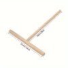 Bamboo T-shaped pancake spreader, reusable and easy to clean, perfect for home and professional use.