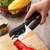 3-in-1 multifunctional can opener, jar and bottle opener designed for seniors and weak hands, ideal for kitchen and restaurant use.