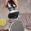 3-in-1 multifunctional can opener, jar and bottle opener designed for seniors and weak hands, ideal for kitchen and restaurant use.