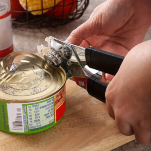 3-in-1 multifunctional can opener, jar and bottle opener designed for seniors and weak hands, ideal for kitchen and restaurant use.