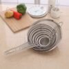 Stainless steel wide-rimmed fine mesh skimmer spoon for filtering oil and soy milk