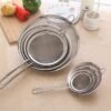 Stainless steel wide-rimmed fine mesh skimmer spoon for filtering oil and soy milk