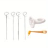 Multi-functional whirlwind potato slicer set, stainless steel, perfect for outdoor barbecue and kitchen use.