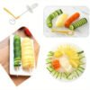 Multi-functional whirlwind potato slicer set, stainless steel, perfect for outdoor barbecue and kitchen use.
