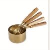 Stainless steel measuring cups and spoons set for precise cooking and baking measurements