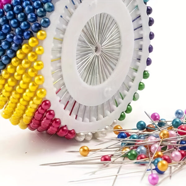 40pcs Multicolor Bead Needle Craft Set with Instructions for Embroidery, Sewing & DIY Jewelry Making.