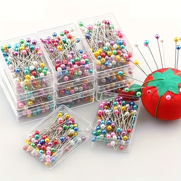 100 Pcs Multicolor Pearlescent Straight Pins for Sewing, DIY Crafts, Positioning & Fixing Needle