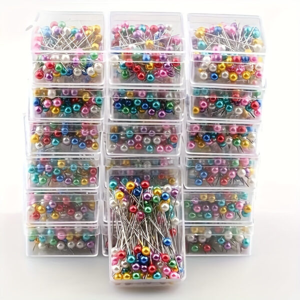 100 Pcs Multicolor Pearlescent Straight Pins for Sewing, DIY Crafts, Positioning & Fixing Needle