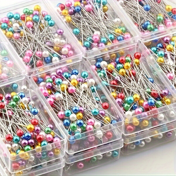 100 Pcs Multicolor Pearlescent Straight Pins for Sewing, DIY Crafts, Positioning & Fixing Needle