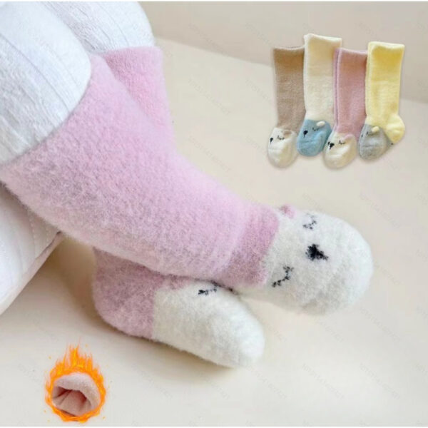 3 Pairs Baby Boys Cartoon Winter Thick Socks Warm Stockings for Children