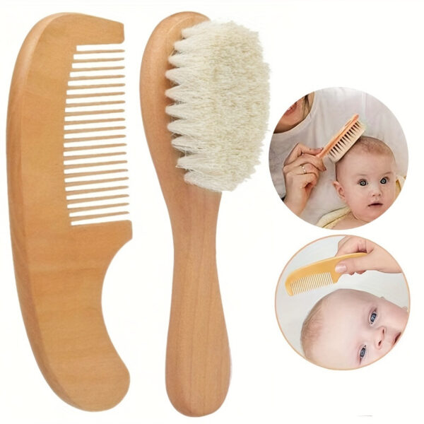 Wooden Hair Brush Comb with Soft Bristles - Gentle Detangling, Head Massaging, and Scalp Stimulation, Ergonomic Design