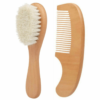 Wooden Hair Brush Comb with Soft Bristles - Gentle Detangling, Head Massaging, and Scalp Stimulation, Ergonomic Design