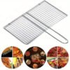 Cast iron BBQ grill mesh, non-stick and heat-resistant for grilling.
