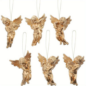 6pcs set of Christmas angel ornaments for holiday tree decorations