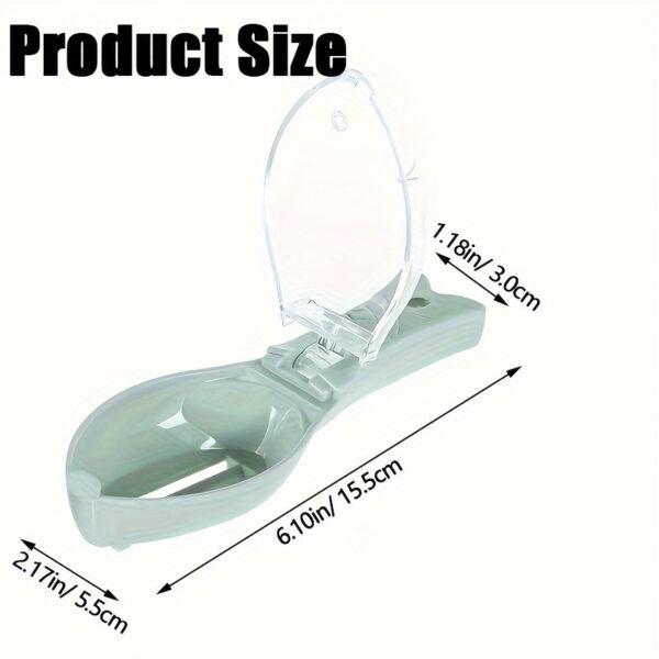 Plastic fish scale remover tool designed for easy scraping of fish scales.