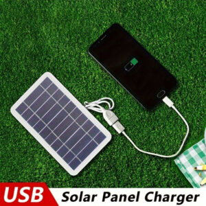 USB Solar Panel Charger for Outdoor Travel & Camping - Solar Powered, USB Connection