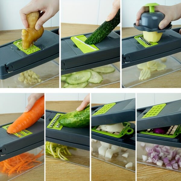 4pcs Multifunctional Vegetable Chopper Set for quick and easy vegetable cutting and dicing.