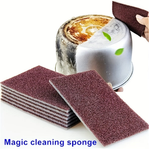 Magic Cleaning Sponge - Multi-Purpose Scrubber for Pots, Dishes & Rust Removal - Essential Kitchen Tool.