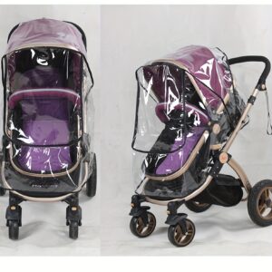 High landscape stroller rain cover, windproof cover with universal fit for stroller protection.