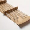 Sustainable glass straw set with cleaning brush for eco-friendly drinking