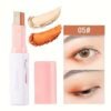 2-color pearly glitter eyeshadow stick, waterproof, sweat-proof, smudge-proof, long-lasting, colorfast eyeshadow, perfect for music festivals, infused with plant squalane.