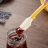 Silicone jam scraper, non-stick icing scraper, and multipurpose kitchen tool for baking and cleaning.