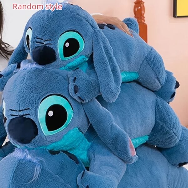 1pc Disney Stitch Plush Cushion Pillow - Soft Polyester Fabric, Cartoon Character Toy for Home & Car Decor