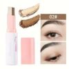 2-color pearly glitter eyeshadow stick, waterproof, sweat-proof, smudge-proof, long-lasting, colorfast eyeshadow, perfect for music festivals, infused with plant squalane.