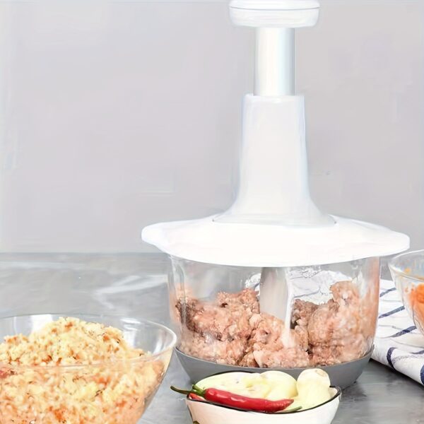 1.5L manual vegetable chopper and garlic mincer for quick and efficient chopping and mincing.