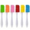 Single silicone spatula butter cream scraper with a flexible, non-stick surface for smooth spreading.