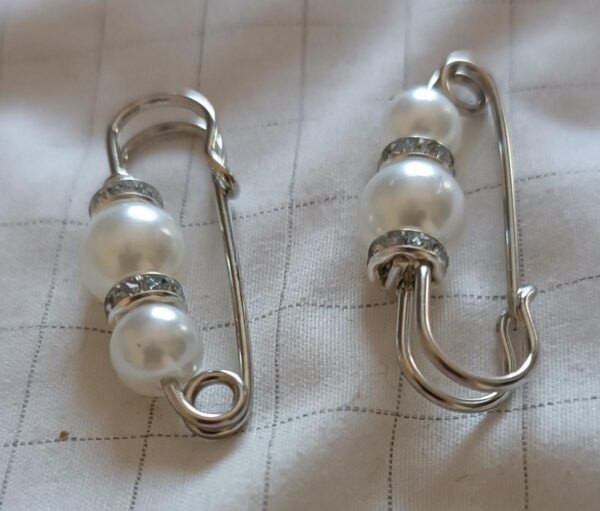 2pcs/set faux pearl pants waist pin, trousers waist pin, waist circumference change fixed brooch for adjustable fit and style.