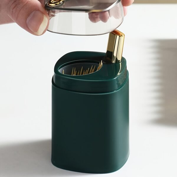 Automatic pop-up toothpick holder dispenser with sleek design for easy access.