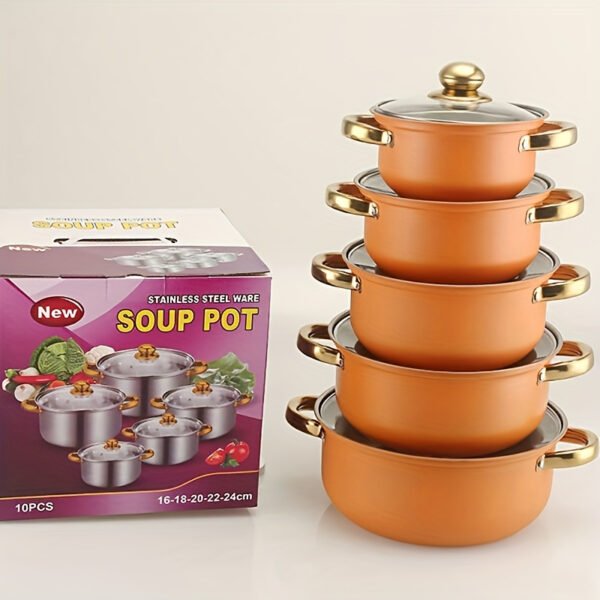 0pcs Durable Non-Stick Cookware Set for easy cooking and effortless cleanup.