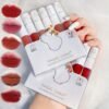 6pcs/set lip glaze matte velvet lipstick set with long-lasting, fade-resistant lip mud texture, ideal for students.