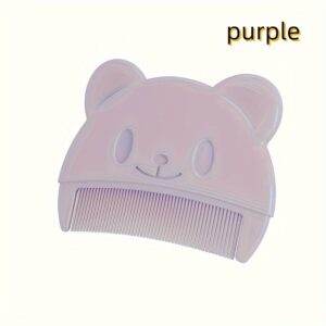 Bear-Shaped Newborn Comb for Gentle Scalp Massage and Hair Care, Suitable for 0-3 Year Olds with ABS Handle.