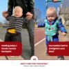 Baby walking harness with handheld assistant belt, detachable crotch, safety harness for toddlers, walking learning helper, perfect gift for Christmas, Halloween, or Thanksgiving.