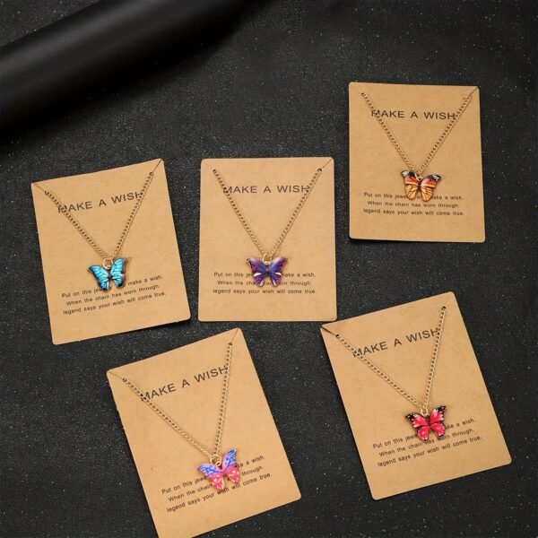 Vintage Elegant Fashion Love Butterfly Jewelry Set - Necklace, Earrings, and Ring