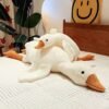 1pc Contemporary White Goose Plush Pillow Toy - 100% Animal Themed Cuddly Doll, Machine Washable, Non-Woven Fabric
