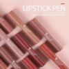 12 colors misty matte lipstick, moisturizing lip gloss with easy-to-apply color rendering, rotating lipstick pen for smooth lip makeup.