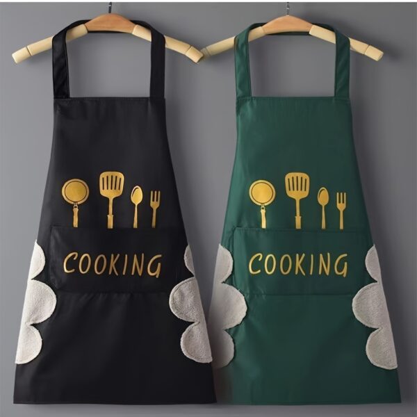 Waterproof and oil-resistant kitchen apron for ultimate protection while cooking and baking.