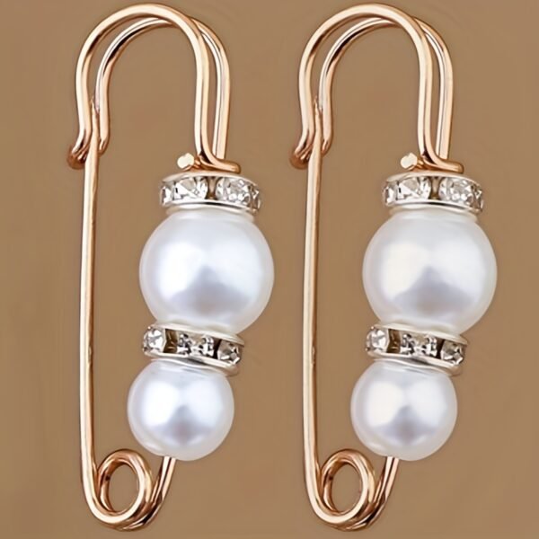 2pcs/set faux pearl pants waist pin, trousers waist pin, waist circumference change fixed brooch for adjustable fit and style.